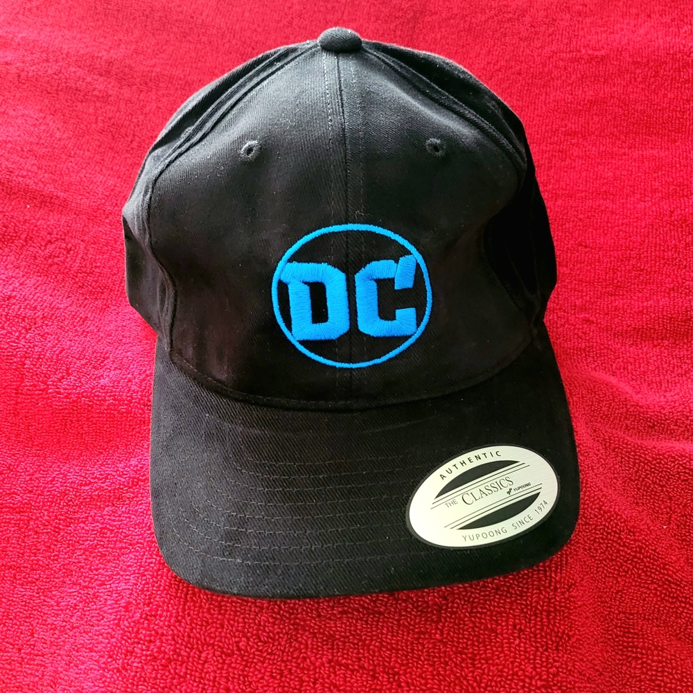 DC Comics Logo in BLUE Embroidered Baseball Hat - Cap - Unisex